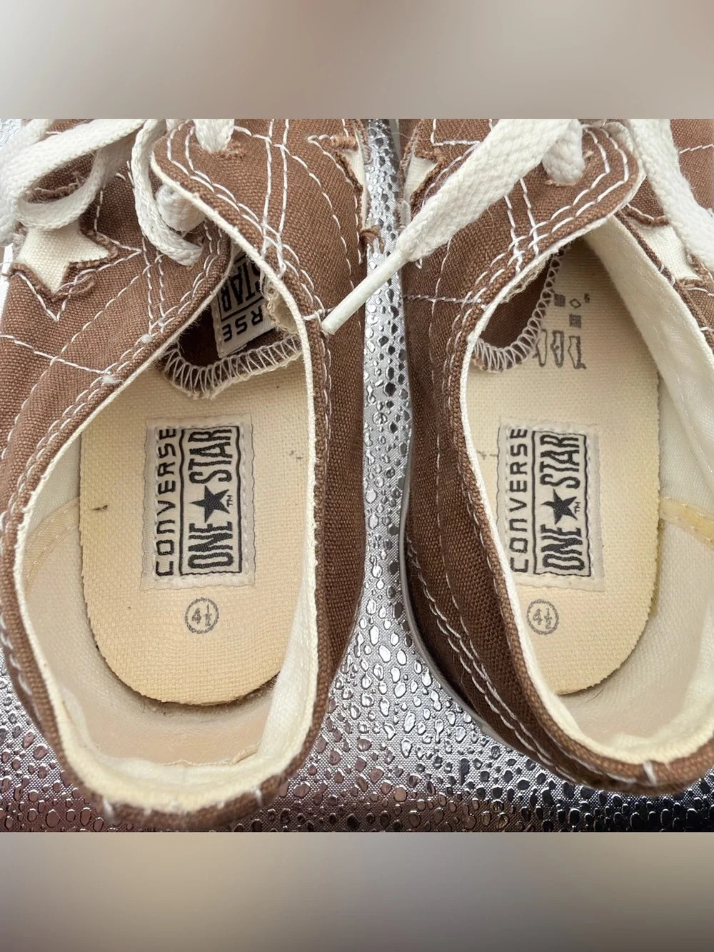 Converse Brown Low-Top Sneakers with White Accents